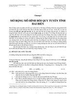 mô hình tuyến tính hồi quy 2 biến