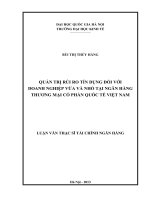 quản trị rủi ro tín dụng đối với doanh nghiệp vừa và nhỏ tại ngân hàng tmcp quốc tế việt nam