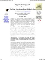 greenhouses. basic rules for solar heated greenhouses