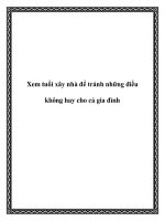 Xem tuổi xây nhà để tránh những điều không hay cho cả gia đình doc