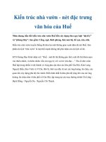 Kiến trúc nhà vườn - nét đặc trưng văn hóa của Huế ppt