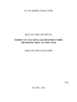 Nghiên cứu xây dựng giải pháp phát triển thị trường thức ăn chăn nuôi