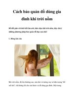 Cách bảo quản đồ dùng gia đình khi trời nồm potx