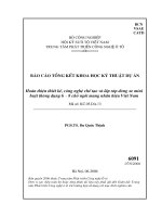 Hoàn thiện, thiết kế công nghệ lắp ráp dòng xe mini buýt thông dụng từ 6 + 8 chỗ ngồi mang nhãn hiệu Việt Nam