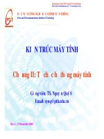 Giáo an Bài giảng: Công nghệ thông tin về kiến trúc máy tính: Chương 2: Tổ chức hệ thống máy tính