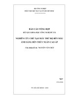 Nghiên cứu chế tạo máy thử độ bền màu ánh sáng đèn thuỷ ngân cao áp