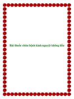 Bài thuốc chữa bệnh kinh nguyệt không đều docx