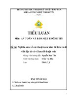 Nghiên cứu về các thuật toán băm dữ liệu từ đó viết đặc tả và vẽ lưu đồ thuật toán