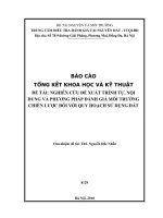 Đề tài  Nghiên cứu đề xuất trình tự, nội dung và phương pháp đánh giá môi trường chiến lược đối với quy hoạch sử dụng đất