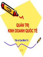 bài giảng quản trị kinh doanh quốc tế - ts. cao minh trí