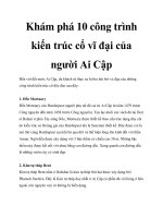 Khám phá 10 công trình kiến trúc cổ vĩ đại của người Ai Cập pptx