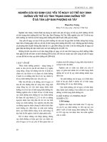 NGHIÊN CỨU SO SÁNH CÁC YẾU TỐ NGUY CƠ TRẺ SUY DINH DƯỠNG VỚI TRẺ CÓ TÌNH TRẠNG DƯỠNG TỐT Ở XÃ TÂN LẬP ĐAN PHƯỢNG HÀ TÂY pptx