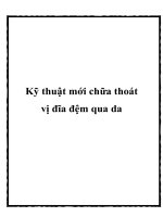 Kỹ thuật mới chữa thoát vị đĩa đệm qua da pptx