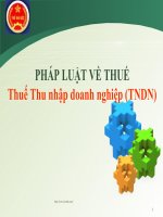 pháp luật về thuế thu nhập doanh nghiệp - thuế tndn