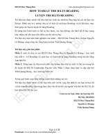 HOW TO BEAT THE IELTS READING   luyện thi IELTS reading