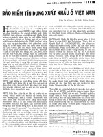 bảo hiểm tín dụng xuất khẩu tại việt nam