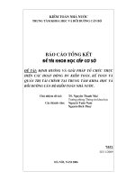 Đình hướng và giải pháp tổ chức thực hiện các hoạt động của dịch vụ kiểm toán, kế toán và quản trị tài chính tại trung tâm khoa học và bồi dưỡng cán bộ kiểm toán nhà nước