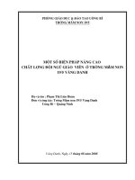 skkn Một số biệm pháp nâng cao chất lượng đội ngũ trong trường học