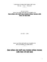 Đề tài nghiên cứu khoa học ảnh hưởng của triết học phương đông trong kiến trúc cổ việt nam