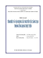 Tìm hiểu và vận dụng các nguyên tắc sáng tạo trong ứng dụng thực tiễn