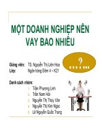 thuyết trình một doanh nghiệp nên vay bao nhiêu