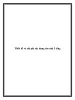 Thiết kế và chi phí xây dựng cho nhà 3 tầng potx