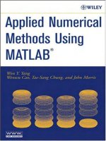 applied numerical methods using matlab - yang cao chung and morris