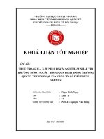 Thực trạng và giải pháp đẩy mạnh thâm nhập thị trường nước ngoài thông qua hoạt động nhượng quyền thương mại của công ty cà phê Trung Nguyên