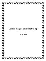 Cách sử dụng sỏi làm nổi bật vẻ đẹp ngôi nhà pdf