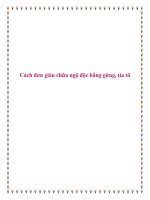 Cách đơn giản chữa ngộ độc bằng gừng, tía tô. docx