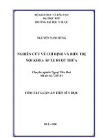 Nghiên cứu về chỉ định và điều trị nội khoa áp xe ruột thừa