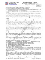 Đề thi thử ĐH môn vật lý lần 2 lớp trung hạn pot