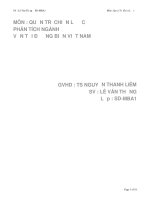 PHÂN TÍCH NGÀNH VẬN TẢI ĐƯỜNG BIỂN VIỆT NAM