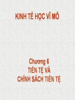 Bài giảng kinh tế vĩ mô- Chương Tiền tệ và chính sách tiền tệ