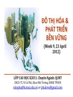 ĐÔ THỊ HÓA & PHÁT TRIỂN BỀN VỮNG (Week 9, 23 April 2012) - ĐÔ THỊ HÓA TẠI CÁC NƯỚC ĐANG PHÁT TRIỂN pdf