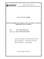 phân tích hiệu quả sử dụng vốn tại công ty tnnh tâm bảo