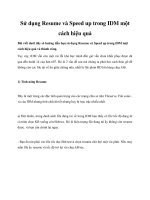 Sử dụng Resume và Speed up trong IDM một cách hiệu quả pdf