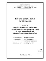 nghiên cứu điều tra tuyển chọn các lâm phần tốt cho loài keo tai tượng ở vùng trung tâm bắc bộ để chuyển hóa thành rừng giống