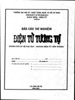Báo cáo thí nghiệm điện tử tương tự