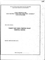 Đề tài : Thiết kế nhà trồng rau thông minh