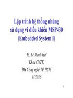 Lập trình vi điều khiển MSP430