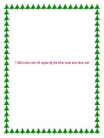 7 điều nên làm để ngừa dị tật bẩm sinh cho thai nhi doc