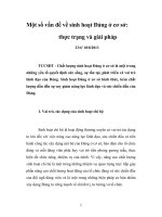 Một số vấn đề về sinh hoạt Đảng ở cơ sở  thực trạng và giải pháp