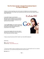 fire horse guide to google personalized search