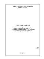 Nghiên cứu công nghệ xử lý làm đổi màu nhằm tăng chất lượng của khoáng vật topaz việt nam
