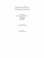 berglund n. geometrical theory of dynamical systems