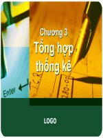 chương 3 slide bài giảng nguyên lý thống kê thầy Dũng