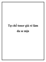 Tự chế toner giá rẻ làm da se mịn pot