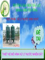 Tài liệu tính toán thiết kế mô hình xử lý nước nhiễm sắt