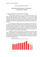 khủng hoảng kinh tế thế giới ,cơ hội phát triển